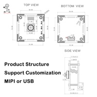Sensor CMOS RGB S5KGM1 Resolusi Tinggi 48MP OEM, Fokus Otomatis, SDK UVC USB, Driver Gratis, Modul Kamera Mini AI Industri 4K