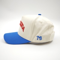 Casquette de baseball structurée vintage à 5 panneaux en tissu Oxford Dobby avec logo brodé personnalisé, bicolore, tendance, imperméable et à fermeture snapback