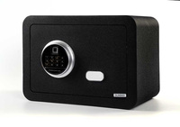 Coffret Fort Haut de Gamme avec Lecteur d'Empreintes Digitales, Coffret Fort à Découpe Laser, Coffret Fort avec Revêtement en Cuir
