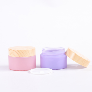 Usine pas cher <span class=keywords><strong>prix</strong></span> cosmétique emballage 20g 30g 50g <span class=keywords><strong>macaron</strong></span> mat givré personnalisé visage crème bocal en verre - Product Image 2