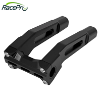 RACEPRO penjepit peninggi setang sepeda motor, klem hitam untuk Harley Touring Sportster XL Dyna Softail Electra Glide Fatboy FXDB