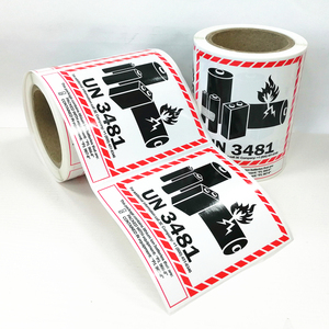 Etiqueta Adhesiva de Advertencia para Papel de Arte, Etiqueta de Precaución para Envío de Baterías de Litio, Etiquetas de Embalaje - UN3480 <span class=keywords><strong>UN3481</strong></span> - Product Image 1