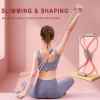 Banda de Resistencia en Forma de 8 de Látex Natural Ecológico al por Mayor para Fitness, Cuerda Elástica de Yoga, Expansor de Pecho, Entrenamiento en Casa y Gimnasio