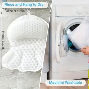 1 oreiller de bain de luxe avec maille 3D respirante <span class=keywords><strong>et</strong></span> ventouse sécurisée |   Appareil de soutien du cou <span class=keywords><strong>et</strong></span> du dos, lavable en machine, pour usage domestique ou en <span class=keywords><strong>spa</strong></span> - Product Image 6
