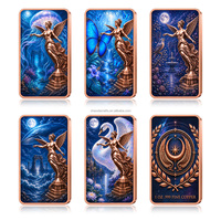 Barre de cuivre fin .999 de 1 oz, motif Ange de la Liberté ailé, colorée et imprimée, lingot de cuivre de 1 oz pour collection, souvenir ou cadeau