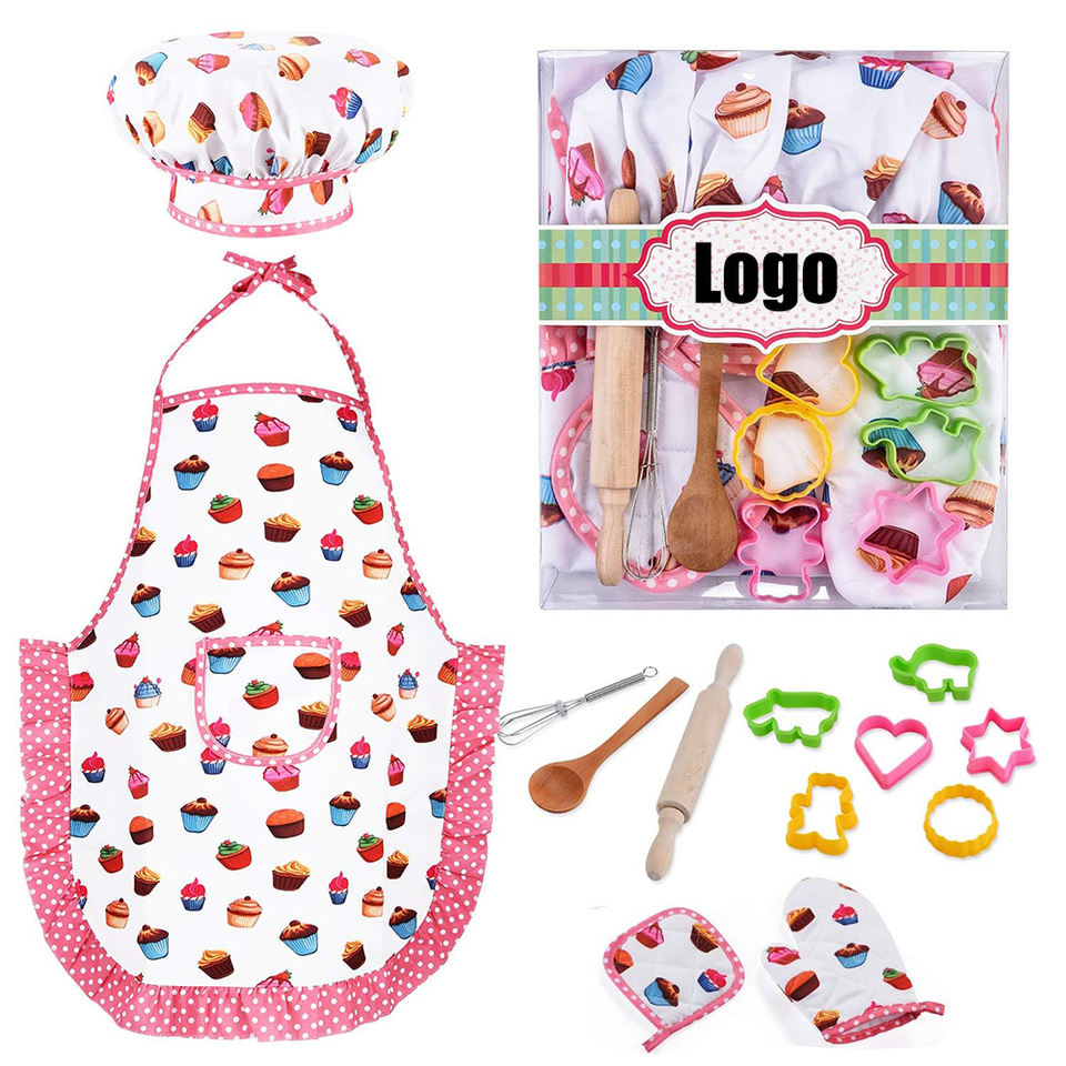 Children Chef Role Cosplay Costume Kids Cake Cooking and Barking Set ...