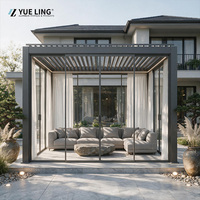 Toit à lamelles en aluminium sur mesure pour les constructeurs et les entrepreneurs, pergola de jardin, patio, lames de lamelles réglables