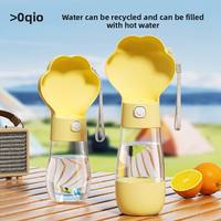 Bouteille d'eau pliable 400 ml en PP pour animaux de compagnie, distributeur d'eau pour chien et chat, bol, étanche, logo personnalisé, tasse de voyage légère