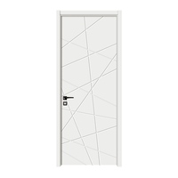 Porte intérieure coulissante en bois avec moulures en placage finition moderne, en composite PVC/MDF, garantie 1 an pour usage domestique et hôtelier