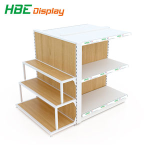 Scaffali di esposizione del supermercato della drogheria della <span class=keywords><strong>frutta</strong></span> <span class=keywords><strong>e</strong></span> della <span class=keywords><strong>verdura</strong></span> di legno resistenti di vendita calda con il cestino - Product Image 5