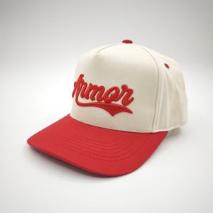 Casquette de baseball unisexe en coton brodée 3D avec lettres grand format bicolores en forme de A, personnalisable en gros - Product Image 2