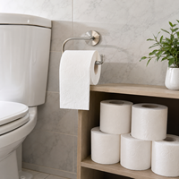 Rouleaux de papier toilette en pâte brute ultra-douce OEM en gros, solubles dans l'eau, écologiques et inoffensifs