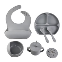 Ensemble de salle à manger pour enfants personnalisé, assiette et cuillère d'alimentation pour bébé en silicone de qualité alimentaire pour l'heure du repas des enfants