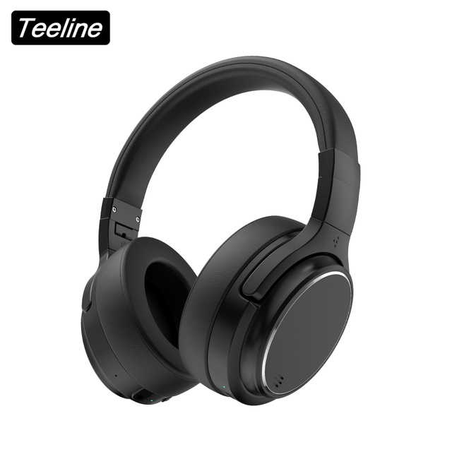 Best Selling Stylish Custom Studio BT Wireless ANC Headphones Professional Qualcomm Chipset Recording Headset LED Battery