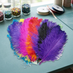 Wholesale Soraj Enterprises Customized Size Dyed Colorful Ostrich <b>Feather</b> Crafts for Party/Wedding/Home Decor Promotional Cheap - Product Image 2