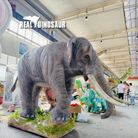 Modèle d'éléphant réaliste, animal animatronique de grande taille, éléphant mécanique pour aménagement paysager