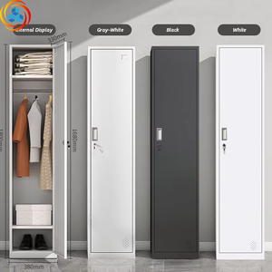 Customizable Assembled Single/Double Door Steel Storage Cabinets Shelves Eco-Friendly Durable <b>for</b> Schools Changing Rooms - Product Image 4