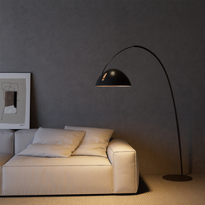 مصباح أرضي فني من أيسيلان لغرفة المعيشة وغرفة النوم، تصميم بسيط وطويل ومرن، إضاءة أرضية للمكتب، مصباح قائم أسود - Product Image 6