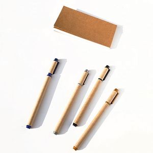 Bolígrafo Ecológico de Papel Kraft con Tubo de Plástico, Personalizable con Logotipo, para Oficina y Escuela - Product Image 1