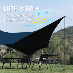 Outdoor black vinyl tarpaulin <b>canopy</b> camping <b>tent</b>, portable camping <b>tent</b>, rainproof and sunproof black vinyl coating, wholesale. - Product Image 1