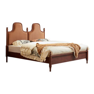 Ensemble de lit Queen en bois massif meubles de chambre à coucher anciens de luxe lits King Size doubles robustes lit de luxe en bois fabriqué à <span class=keywords><strong>la</strong></span> main Queen - Product Image 4
