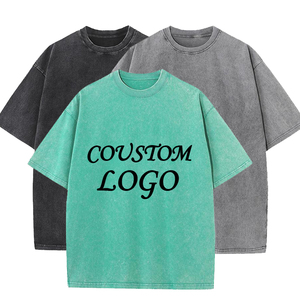 Oversized Manufacturer vintage <b>Tshirt</b> <b>Plain</b> Blank acid washed T Shirt Custom Logo Hot Selling high quality t shirt - Product Image 1