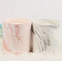 Bougie parfumée artisanale de luxe en céramique marbrée, populaire, personnalisée, en gros, écologique, moderne, pour Noël