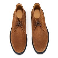 Sepatu bot pendek untuk pria, sepatu bot kulit sapi kualitas tinggi, sepatu bot Chelsea, tahan lama, Vintage nyaman, musim panas