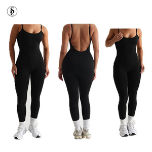 Logo personnalisé couleur <span class=keywords><strong>Sesy</strong></span> barboteuses femmes combinaison dos ouvert élégant une pièce combinaison d'entraînement combishorts body pour femmes 2023 - Product Image 1