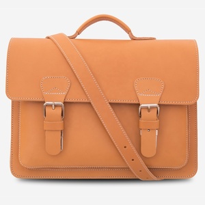 Sac à bandoulière de luxe pour hommes, mallette en cuir véritable, sac pour ordinateur portable de bureau 15 6 pouces, Logo - Product Image 1
