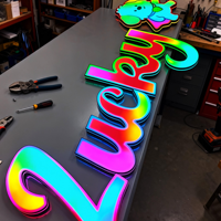 Letras 3D Gigantes Iluminadas del Fabricante con Programas RGB, Letras con Luces RGB, Letreros LED Programables