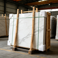 Dalle en pierre frittée Panda White 6 mm 1200x2700 mm polie avec des veines noires aspect marbre