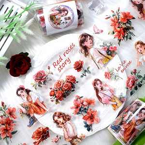 Ruban PET 2M/Rouleau Série Rêves Florissants Matériel de décoration pour carnet littéraire et artistique Autocollants en boucle - Product Image 4