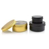 Runde Matte Schwarze Aluminiumdose 1oz 2oz 30g 50g 60g 80g 250g 200g 150g Recycelbar Logoaufdruck Schraubverschluss Kosmetik Augencreme Dose