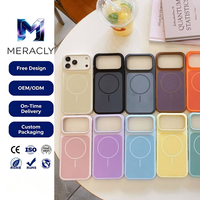 Coque de téléphone portable magnétique givrée colorée de luxe pour iPhone 17 Pro Max 17 Air 16 Pro, coque arrière antichoc en silicone