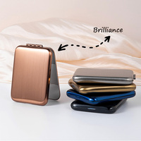 Miroir de maquillage miniature double face personnalisé en métal, miroir de poche compact en acier inoxydable, miroir cosmétique portable personnalisé