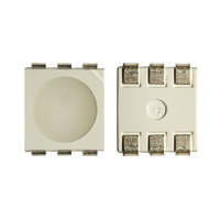 LED RGB 5050 SMD à lentille diffuse, trois puces LED PLCC-6 0,2W, diode LED tricolore pour lampe LED, 1,8-3,4V, garantie 3 ans, certifié RoHS