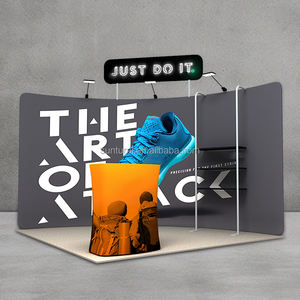 บูธแสดงสินค้าแบบพกพาขนาด 10x10 ฟุต โครงสร้างอลูมิเนียมอัลลอยด์ พร้อมพิมพ์ลายด้วยเทคนิค Dye Sublimation - Product Image 1