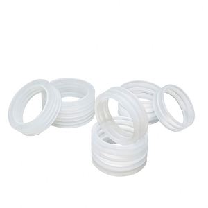 Customized Size and Shape Food-Grade Silicone Gasket 0.5 mm <b>Thickness</b> Transparent Rubber Sealing <b>Ring</b> - Product Image 1