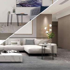 Pieds en acier robustes pour mobilier d'extérieur, salon, atelier, avec bases de protection et vis pour Mesa De Acero Muebles - Product Image 3