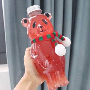 MAYSURE Bouteille d'emballage transparente avec couvercle en forme d'ours en peluche pour boisson bonbon chocolat PET de qualité alimentaire avec étiquette personnalisée - Product Image 4