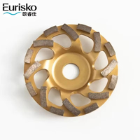 Meule diamantée pour meuleuse 5 pouces |   Disque de meuleuse d'angle de 125 mm pour le ponçage des sols en béton, le nivellement des surfaces en granit et le polissage de la pierre