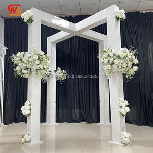 Arche ronde blanche pour décoration de scène de mariage en plein air, passerelle d'entrée, support de fond - Product Image 3