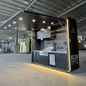 <span class=keywords><strong>Cocina</strong></span> Exterior Resistente a la Oxidación con Cobertizo de Textura Metálica, <span class=keywords><strong>Cocina</strong></span> Exterior con Puerta Eléctrica para Patio - Product Image 1