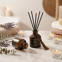 Diffuseur d'huiles essentielles à bâtonnets 50 ml, parfum d'intérieur longue durée, lavande et clochettes, style européen de luxe, écologique, sans BPA, idéal comme cadeau