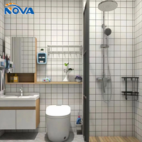 Panneau mural en terrazzo imperméable SPC pour salle de bain commerciale, ignifuge, garantie 5 ans, installation facile, design moderne pour hôtel