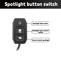 Lumière forte pour moto avec lentille jaune lumière blanche projecteur LED feux de route/feux de croisement phare de conduite auxiliaire avec interrupteur à bouton