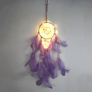 Abalorio indio para decoración del hogar, suministros de <span class=keywords><strong>atrapasueños</strong></span> hechos a mano, artesanías de plumas multicolores, <span class=keywords><strong>atrapasueños</strong></span> - Product Image 6