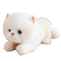 Jouet en peluche chat unisexe mignon, poupée chat simulée confortable avec rembourrage en coton PP, posture assise paresseuse pour enfants