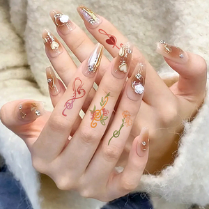 Nuovo adesivo da ragazza monouso impermeabile e antisudore con punta delle dita colorato Design temporaneo per dita in Stock - Product Image 4